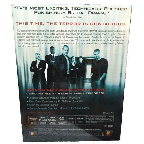 NEW-24 Drama TV SERIES The Complete 3rd Season (DVD, 2004) Kiefer Sutherland - Picture 4 of 6